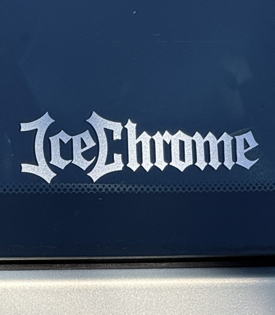 Sticker - IceChrome Schiftzug 12x4cm
